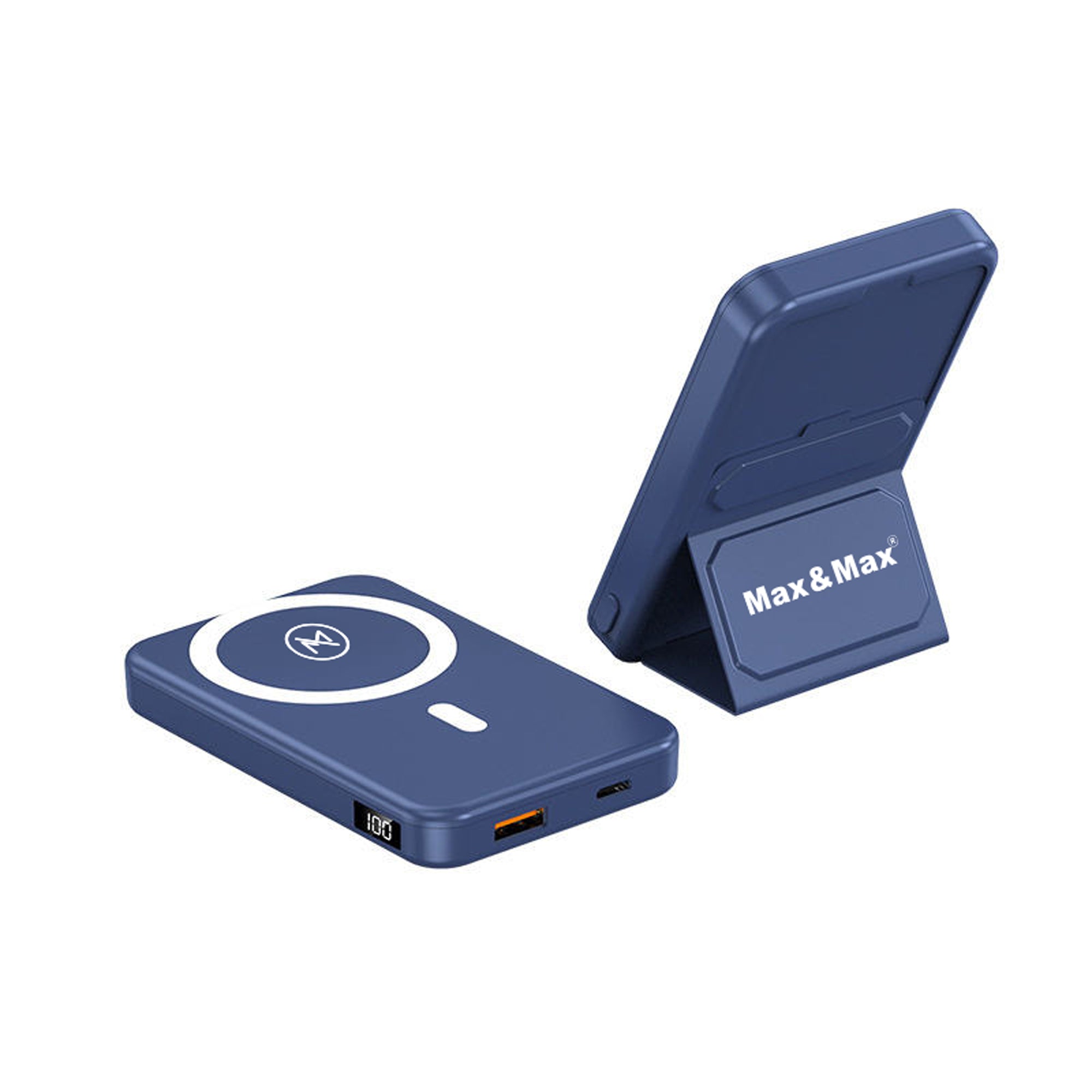 Magsafe Power bank Wireless Charger 10000 mAh Magnetic, USB Type C Type A for iPhone 12/13/14/15 Pro, Pro Max, Plus and Android with Foldable Stand Magsafe Power bank Wireless Charger 10000 mAh Magnetic, USB Type C Type A for iPhone 12/13/14/15 Pro, Pro Max, Plus and Android with Foldable Stand